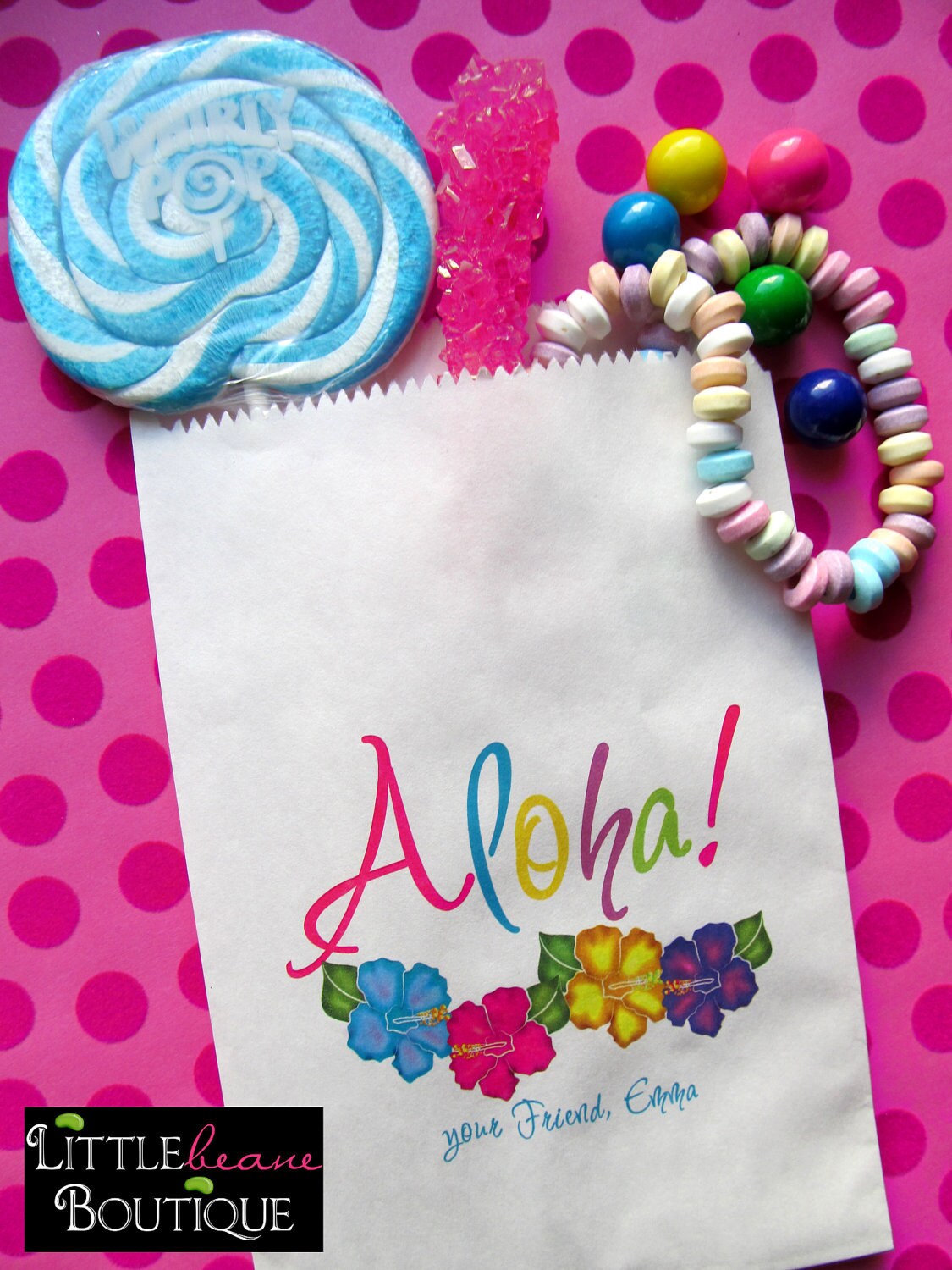 Luau Birthday Party Hawaiian Luau Luau Favor bags Luau