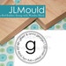Circle Modern Wedding Gift Return Address Custom Rubber Stamp 0130 (red rubber stamp wooden block)