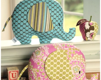 Tilly and Tommy Elephant Softies PDF Sewing Pattern Instant Download