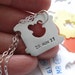 Bread tag inspired personalized pendant in sterling silver - gift for her / gift for him / bridesmaid gift / nickel free