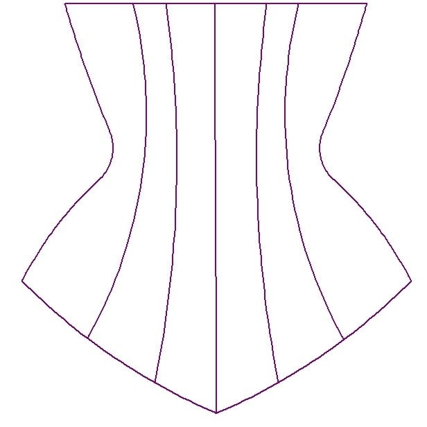 Paper Sewing Pattern for Custom Underbust Corset