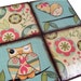 Wooden Coasters Handcrafted Set of (4) Square Decoupaged READY TO SHIP