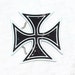 Black Cross Belt Buckle Pewter