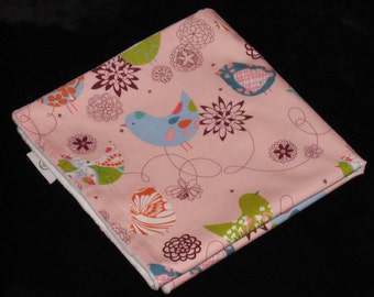 Alexander Henry Pink Starlings and Minky Security Blanket Lovey - SALE
