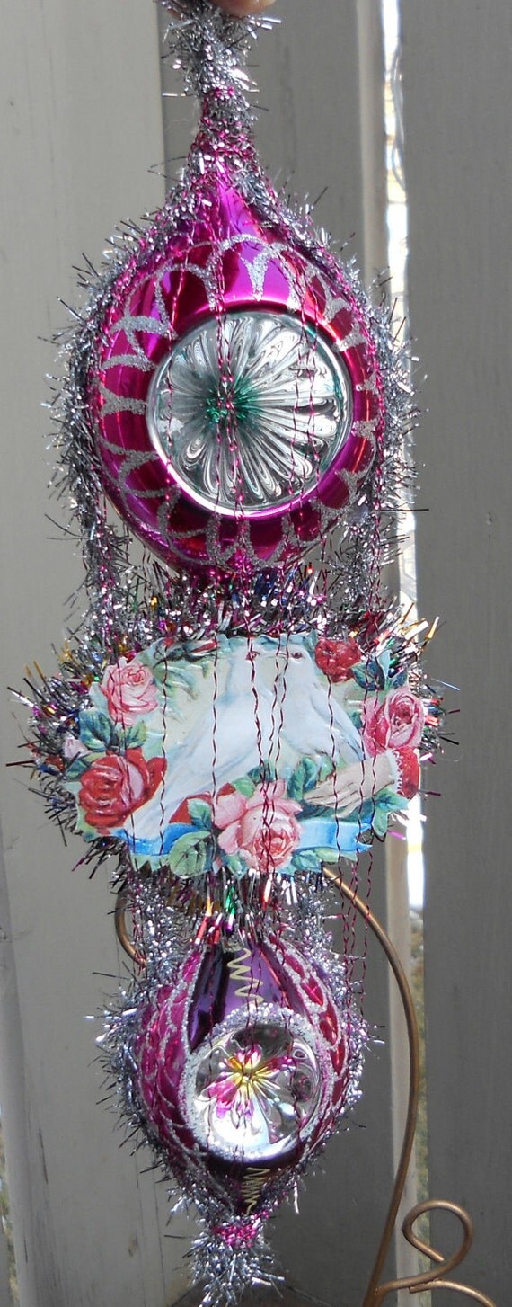 Dresden Wire Wrapped Victorian Christmas Ornament by SFDesigns