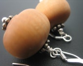 Huon pine bobble earrings