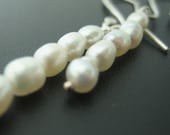 Petite pearl and silver earrings