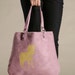 Everyday book bag tote, hobo purse, durable ultra suede, zebra print, lavender and citron, SALE