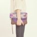NOMAD Collection - STELLA Leather & Kimono Clutch - arrow chevron