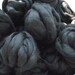 4 oz Jet Black, Mill End Wool Roving