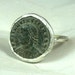 Ancient Roman Coin Silver Ring ,genuine antique and sterling silver