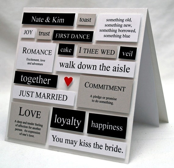 Wedding Word Collage Card