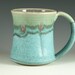 Large Coffee Mug , large Handle, turquoise, stoneware (20oz) -- Perfect for Real Coffee Drinker
