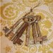 6 Vintage Skeleton Keys one rusty