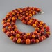 Shades of Fire Acai Seed Necklace with Free Shipping
