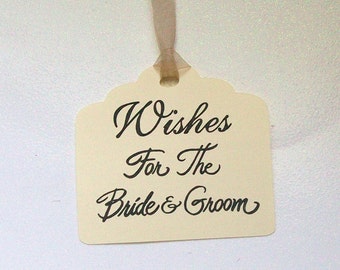 Wedding Wishing Tree Tags - Guest Book Alternative - For the Bride and Groom (set of 50)