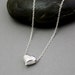 Petite sterling silver heart necklace