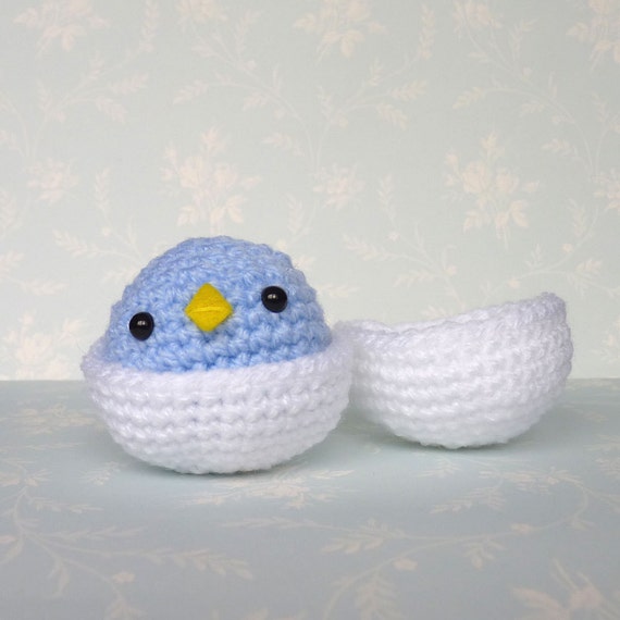 Amigurumi Blue Baby Bird