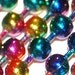 17 Inch Rainbow Multicolor Metallic 2mm Ball Chains - 3 Anodized Bead Chains