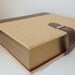 Hollow Book Executive Desk Stash Box Satin and Leather Keepsake Box Leather strap closure - large book box