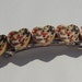 heart shaped wooden buttons with butterfly print hair barrette