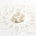 Felted Milk White Rose Flower Pin