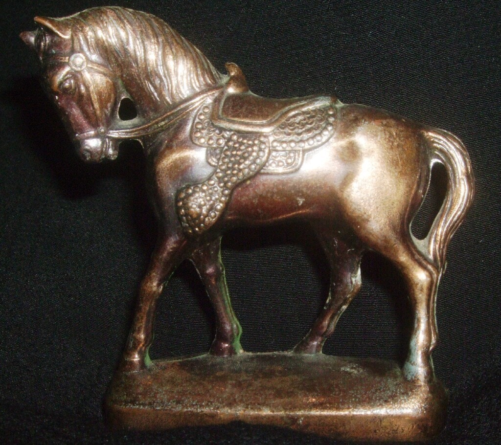 VINTAGE JAPAN COPPER HORSE FIGURINE by saltsmansoap on Etsy