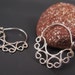 Filigree earrings, small silver hoop earring, Delicate ornate earrings,