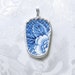 Broken China Jewelry Pendant Vintage Blue Floral China
