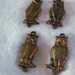 Vintage Brass Owl Charm Lot