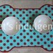 Bone Shaped Doggie Splat Mat, Placemat, Single Sided with Wipeable Vinyl Coating, PVC Free