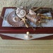 JEWELRY BOX - Red Cherry Wood with Seashells and beach sand