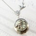 Steampunk Locket Necklace - Silver Birds and Bees Locket - Jewelry by BirdzNbeez
