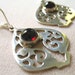 SALE Arabesque Earrings- Garnet and Sterling Silver