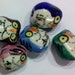10 5 pairs different detailed hand painted porcelain owls