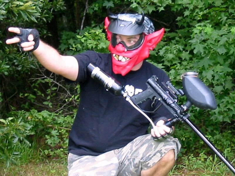 Custom Devil Paintball Mask