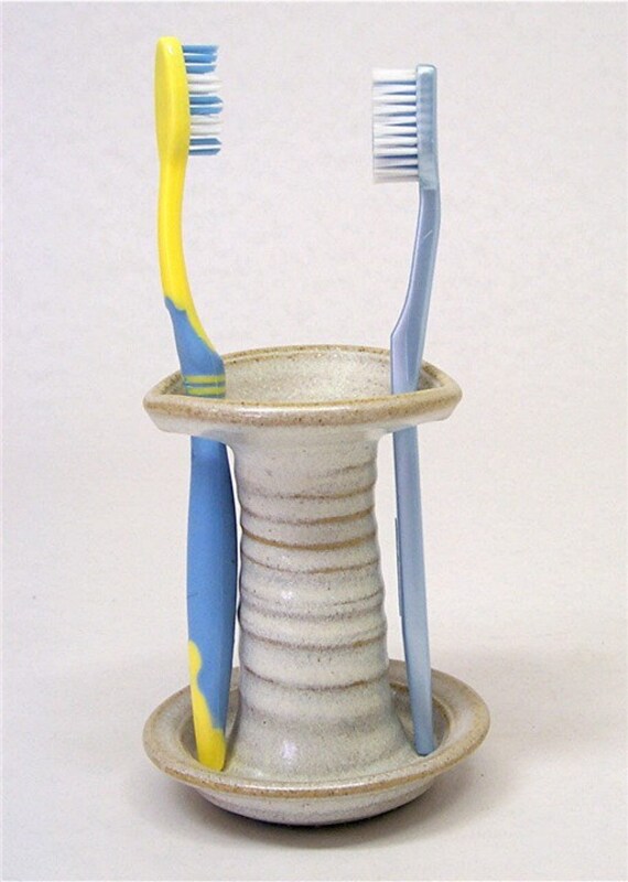 stoneware toothbrush holder