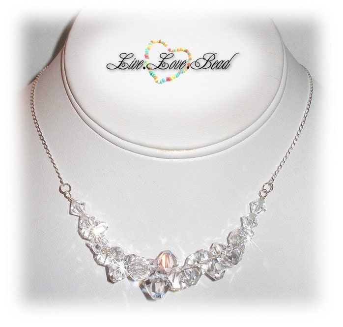 Swarovski Crystal Necklace Bridal Bridesmaid T By Livelovebead 9080