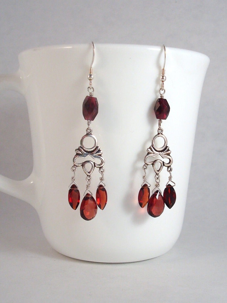 and sterling silver chandelier earrings by KeeDesigns