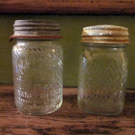 Vintage Canning Jars Peanut Butter and Jelly
