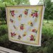 Vintage Tablecloth - Red and Yellow Cotton Floral