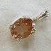 2.80 ct oval cut 10mm x 8mm Andesine sterling silver pendant with baby box chain