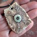 Textured Remnant Porcelain Pendant with Green Center