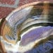 Lavender and Brown Stoneware Baker/Casserole