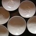 CUSTOM tiny white ceramic text bowl