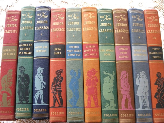 Junior Classics Vintage Children's Books 1938 Set by Fishlegs