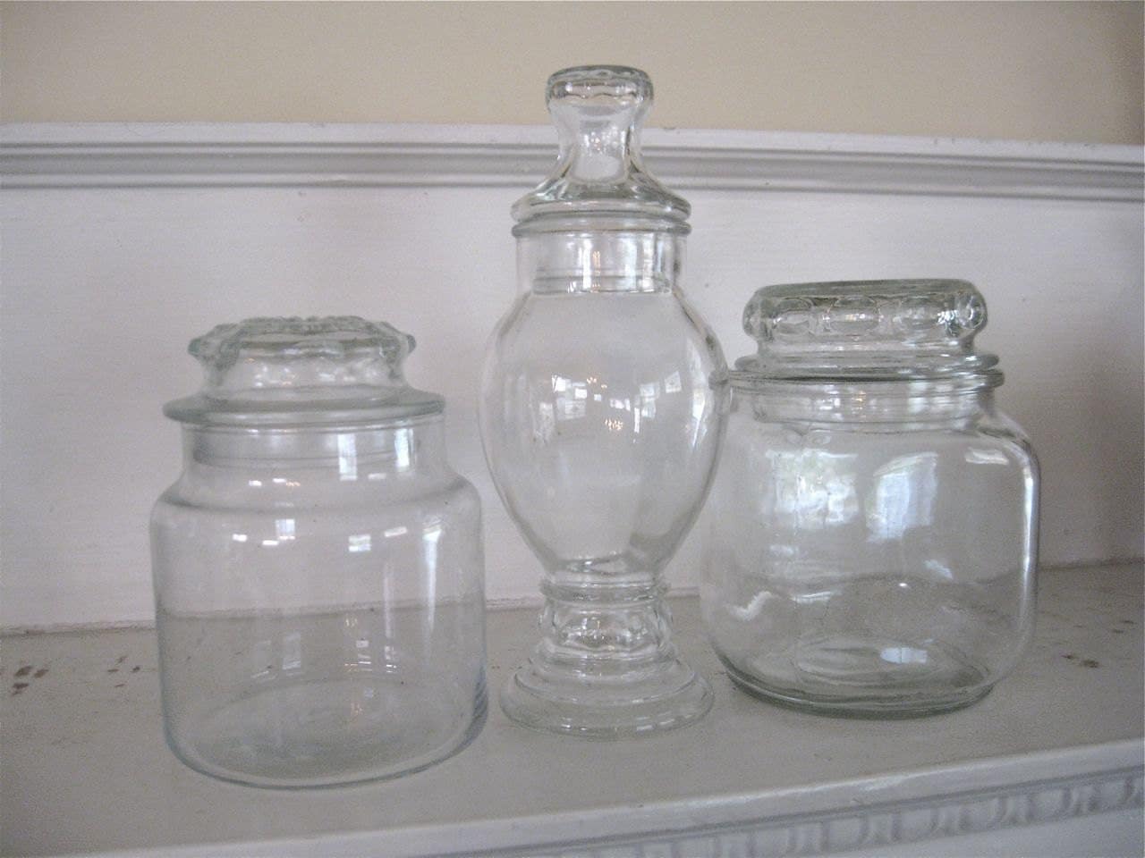 Vintage Apothecary Jars Candy Buffet set of 3
