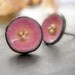 Pink Enamel Post Earrings Baby Pink Nest Stud Earrings Poppy Earrings MADE TO ORDER