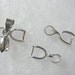 Pinch Bails with Slider 10 White Gold Plated
