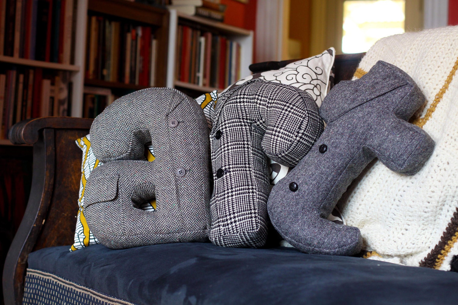 plush craft letter pillow